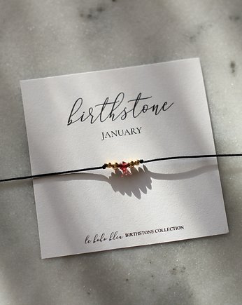STYCZEŃ - JANUARY Birthstone Bracelet, Le Boho Bleu