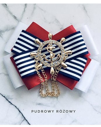 Brosza Marynarska MARINE  NOWOŚĆ!, Pudrowy Różowy