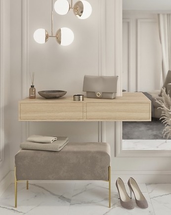 Miley  II- Wąska konsola, konsola wisząca, konsola, komoda, toaletka, Papierówka Simple form of furniture