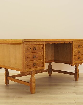 Biurko dębowe, duński design, lata 60, designer: Henning Kj, Przetwory design