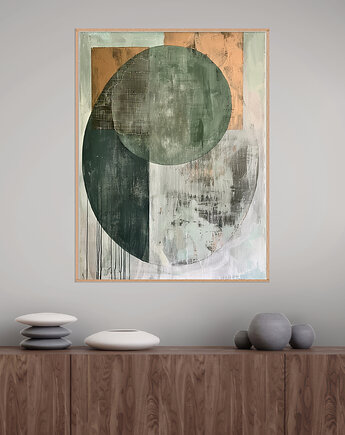 Geometria natury - Plakat, druk - Minimalizm, Boho, Loft #140, Black Sapphire Art