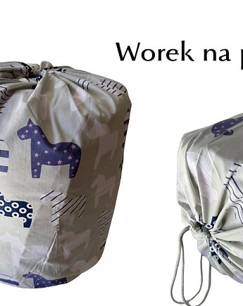 Worek na pościel do przedszkola i żłobka. Duży bawełniany, ściągany, giluplu