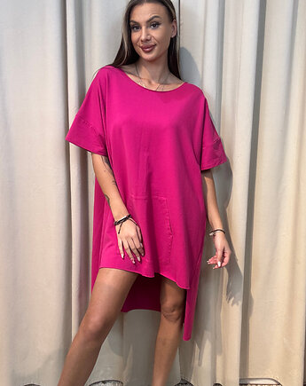 Bawełniana sukienka Fucsia, SOLO moda