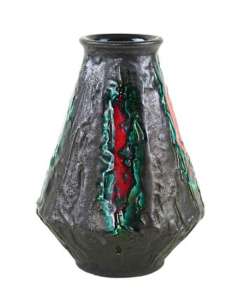 Wazon ceramiczny, niemiecki design, lata 70, produkcja: West Germany, Przetwory design