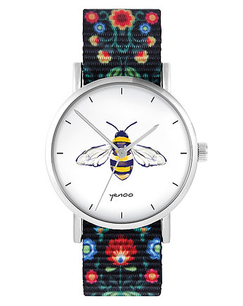 Zegarek - Pszczoła - folk czarny, nato, yenoo