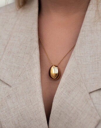 Złoty naszyjnik z wisiorkiem ze stali chirurgicznej premium Paraiso Nyxa, Paraiso