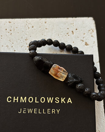 Bransoletka męska Cytryn i Turmalin, Chmolowska Jewellery