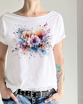 Nothing's impossible Biały Oversize, ONE MUG A DAY