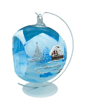 Bombka Lampion ze stojakiem: Lodowy Błękit, Syn Bombkarza