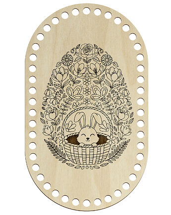 Dekoracja Ozdoba na Wielkanoc do Szydełkowania Baza Spód ze Sklejki 27x16cm, smxdsgn