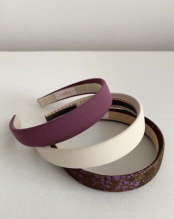 Fioletowa płaska opaska do włosów Purple Glow, Volie Line