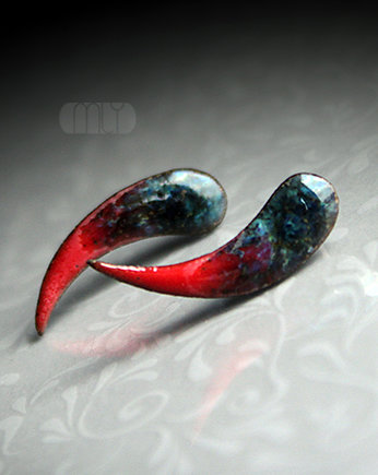 Kolczyki ceramiczne Owocowe Kły/stal chirurgiczna/, Magda Łysiak