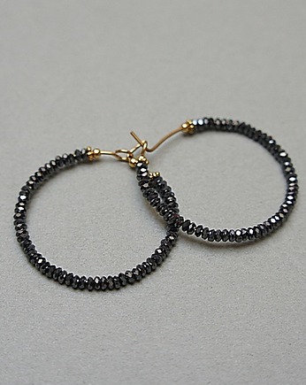 Alloys Collection Wianki (Hematyt graphite) vol. 3  kolczyki, KiKa pracownia