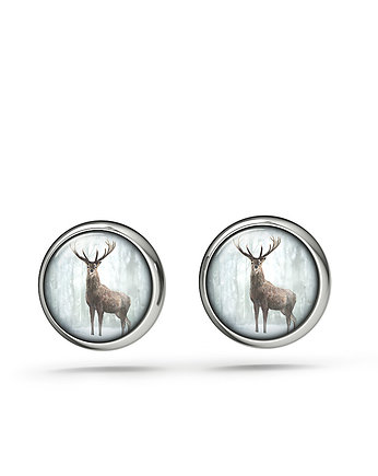 Kolczyki - Jeleń 3 - sztyfty, mini, yenoo