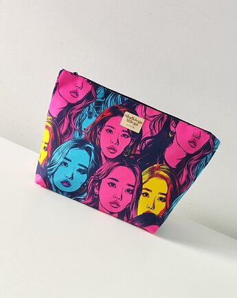 Duża Kosmetyczka K-pop Colorful z weluru, Słodkiego Miłego Szycia