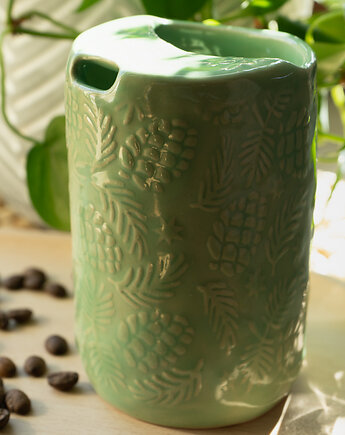 Ceramiczny kubek na wynos z motywem leśnym handmade, Agnieszka Szehyńska Ceramika