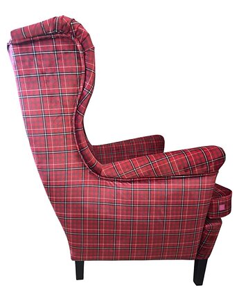 Fotel uszak Szkocja we wzory, patchwork, welurowy, Flamingos