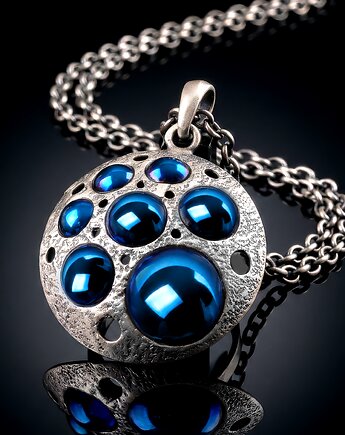 Efektowny, srebrny wisiorek DRAGON SKIN, SHAMBALA