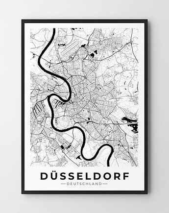 Plakat Mapa Dusseldorf, HOG STUDIO