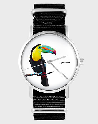 Zegarek - Tukan - czarny, nylonowy, yenoo