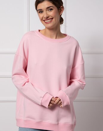 Bluza z bawełny organicznej, SWEET PINK (wersja długa), Yanowska
