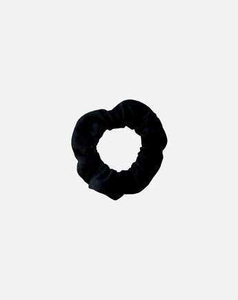 Scrunchie gumka frotka wąska - czarna, Zdunetti