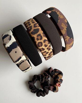 Płaska opaska do włosów Leopard w panterkę, Volie Line