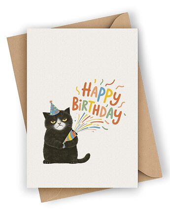 Kartka urodzinowa- Happy Birthday, Czarna Owca Karteczki
