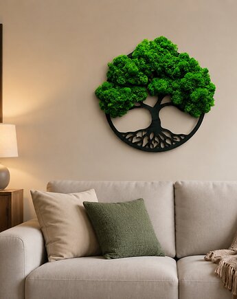 Mech chrobotek dekoracja ażurowa obraz drzewko bonsai, Magia Chrobotka