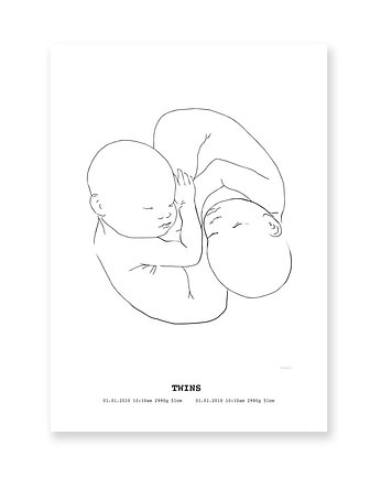 Plakat presonalizowany Twins, Mango Picture
