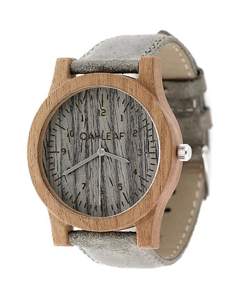 Unikatowy zegarek drewniany Seria Delicate-Grey , 