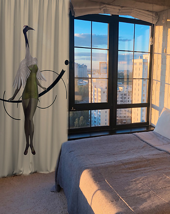 Zasłony artystyczne zaciemniające 2 szt  Lady Bird, SOWE