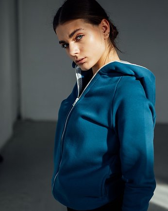 Bluza DAMSKA GRANATOWA, USZYTE