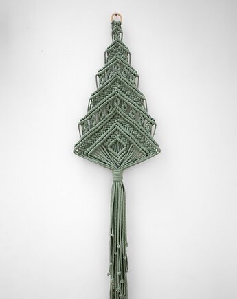 Czarna choinka z makramy DOSTĘPNA od ręki, manufaktura_wadoshka