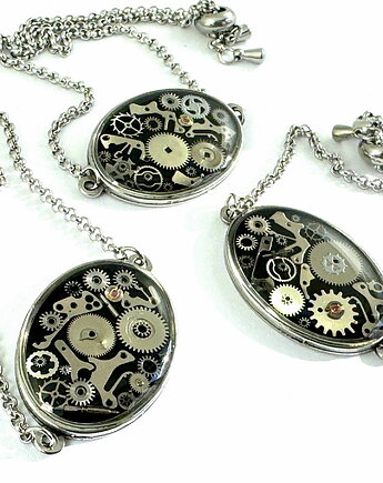 Bransoletka owalna - zatrzymaj czas - czarna, DROBINY CZASU