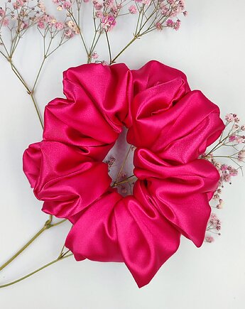 Scrunchie satyna fuchsia, Kate HomeMade