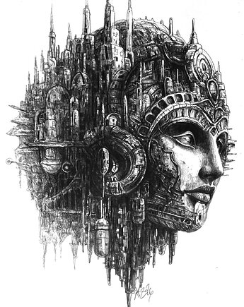 Kiedy przeszłość i przyszłość w jednym splata się spojrzeniu  *rysunek, Galeria Niepodzielone