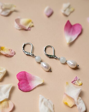 Kolczyki srebrne Pearl Drops, Junavisions