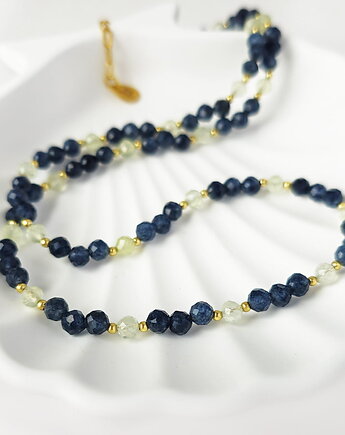 Naszyjnik z kamieni naturalnych: chalcedon, prehnit, MYNESS