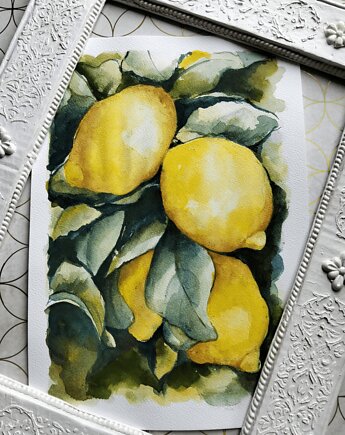 Akwarela cytryny, Wiktoria Borys Art