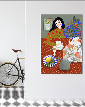 Obraz drukowany na płótnie-  70x100cm ŚNIADANIE 02685, NOWdeco