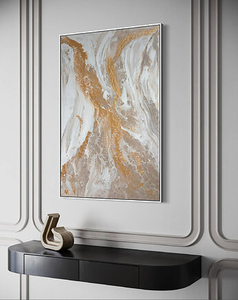 Obraz 'Golden flow" 80x120, Anna Maria Majkutewicz