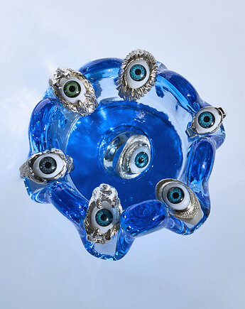 Pierścień srebrny OCULA green, Gutowska jewelry