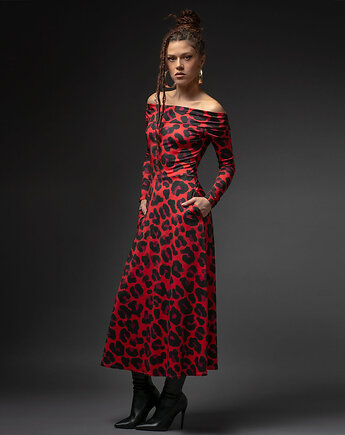 Sukienka z odsłoniętymi ramionami - Sandra Solar Tropic, milita nikonorov