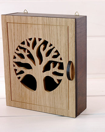 Szafka na klucze NATURAL TREE - skrzynka wenge, Silva Drewniane Dekoracje
