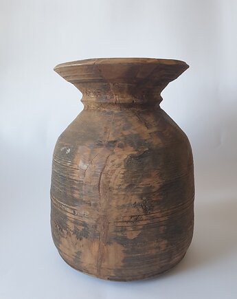 Wazon drewniany vintage 26/21 cm nr.05, naniby