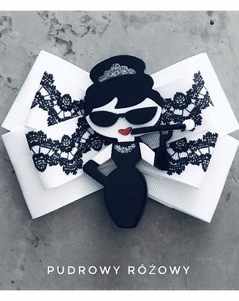 Brosza Audrey  Glamour Nowa Kolekcja 1 szt, Pudrowy Różowy