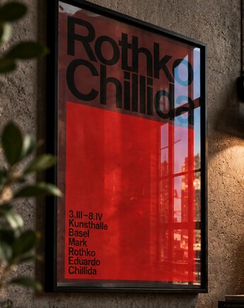PLAKAT abstrakcyjny Rothko Chillida plakat wystawowy, black dot studio