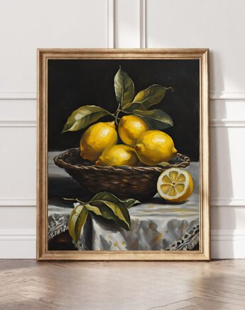 PLAKAT dawne malarstwo martwa natura owoce, black dot studio