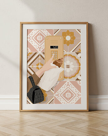 "Z wizytą w Portugalii"  plakat ilustracyjny, holi craft